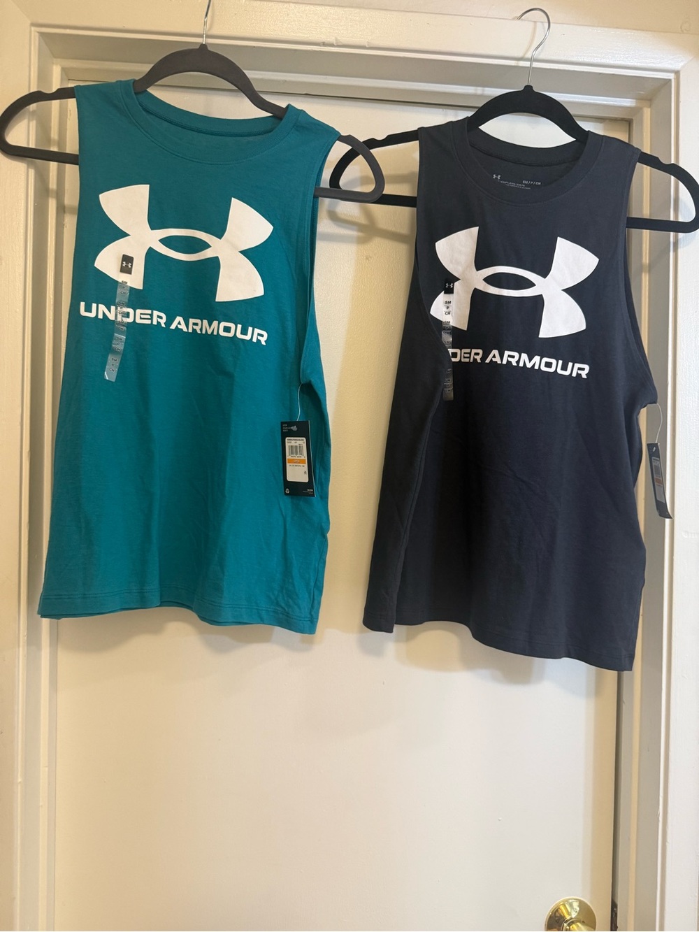 Under Armour women’s Tank Tops Teal & Black - Logo Sleeveless Set